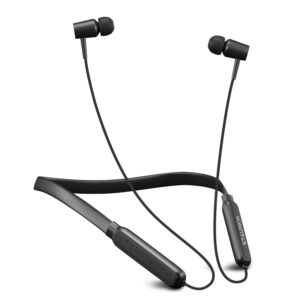 Staunch Flex 100 in Ear Wireless Bluetooth Neckband and Magnetic Earbuds, IPX4 Water Resistant Sports Earphones, Built-in Mic (Black)