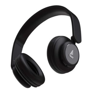 boAt Rockerz 450 Wireless Bluetooth Headphone with Up to 8H Playback, Adaptive Lightweight Design, Immersive Audio, Easy Access Controls and Dual Mode Compatibility (Luscious Black)