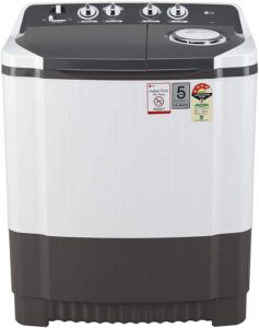LG 7 Kg 4 Star Semi-Automatic Top Loading Washing Machine (P7020NGAY, Dark Gray, Collar scrubber)