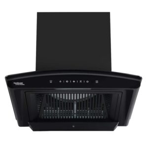 Hindware Nadia 60 cm 1200 m³/hr Filterless Auto-Clean Kitchen Chimney with Motion Sensor and Touch Control (Black, C100220)
