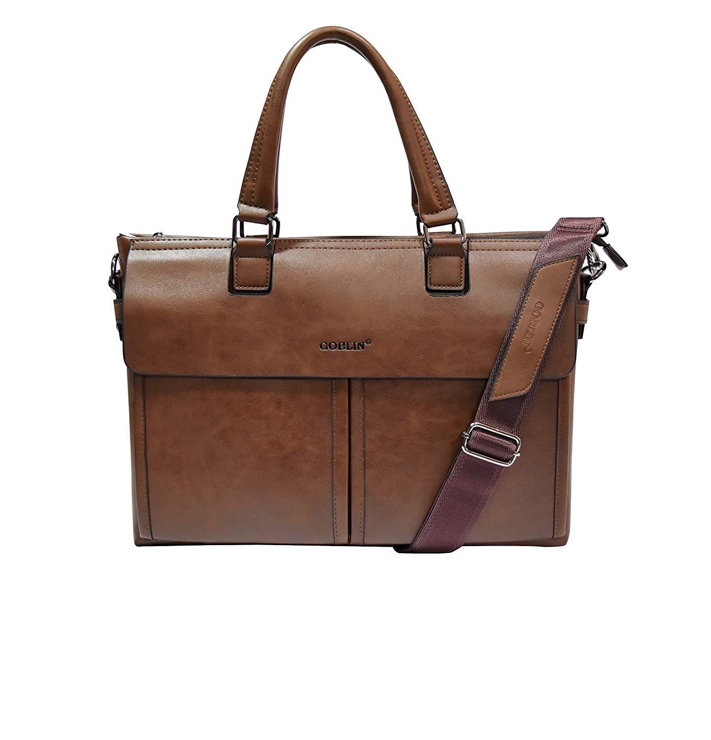 Goblin Brown Office Bag with Laptop Compatibility Laptop Messenger Bag Vegan Leather​